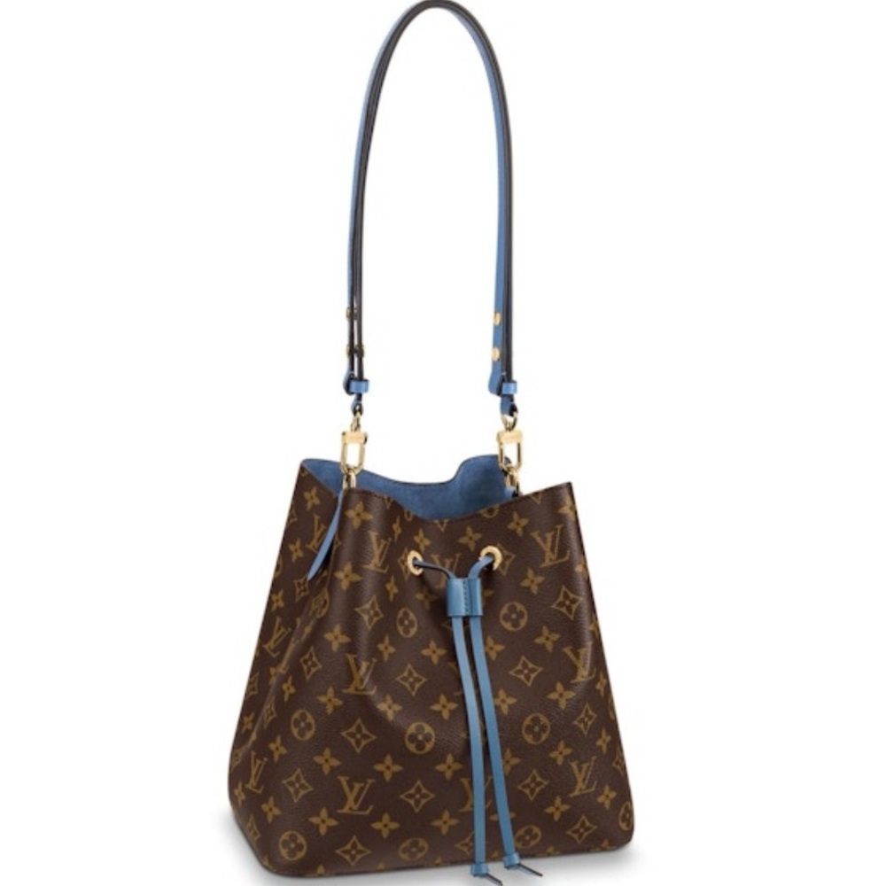 Louis Vuitton Brown and Blue Monogram Shoulder Bag